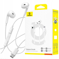 Kufje me kabllo Baseus Encok CZ19, Type C, me mikrofon, të bardha