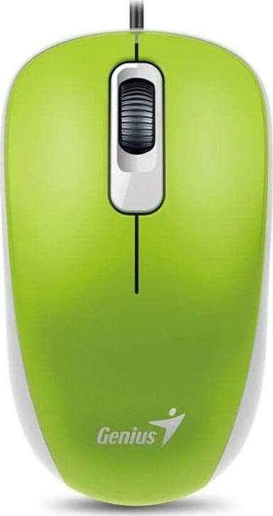 Глушец Genius DX-110, со кабел, USB, црна и зелен