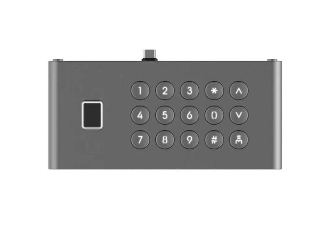 Modul tastiere me shenjë gishtash Hikvision DS-KDM9633-FKP, për panel KD9633, i zi