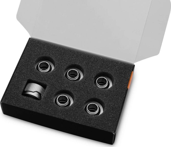 Set konektorësh EK Water Blocks EK-Quantum Torque HTC 14, G1/4, për tuba 14mm, argjend mat