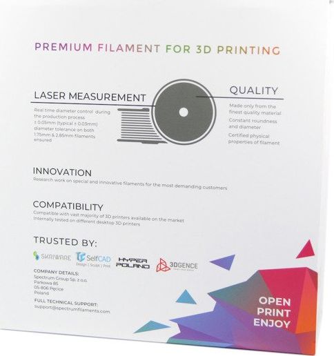 Filament 3D Spectrum WOOD, PLA me grimca druri, 1.75mm, kafe e errët