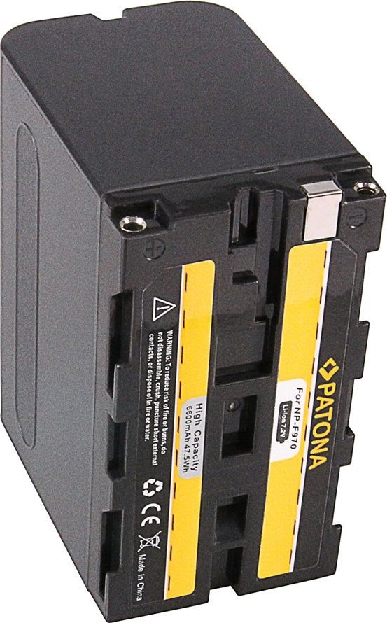 Bateri kamerë Patona NP-F970, 6600mAh, 7.2V, e zezë