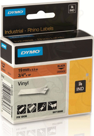 Shirit etiketas industrial DYMO 18436, vinyl, 5.5 m, portokalli