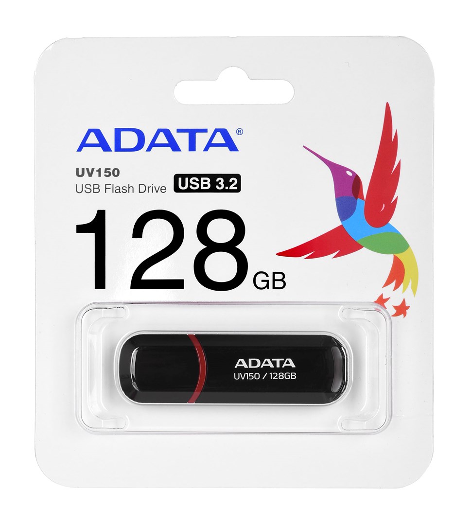 USB ADATA AUV150-128G-RBK, 128 GB, USB Type-A