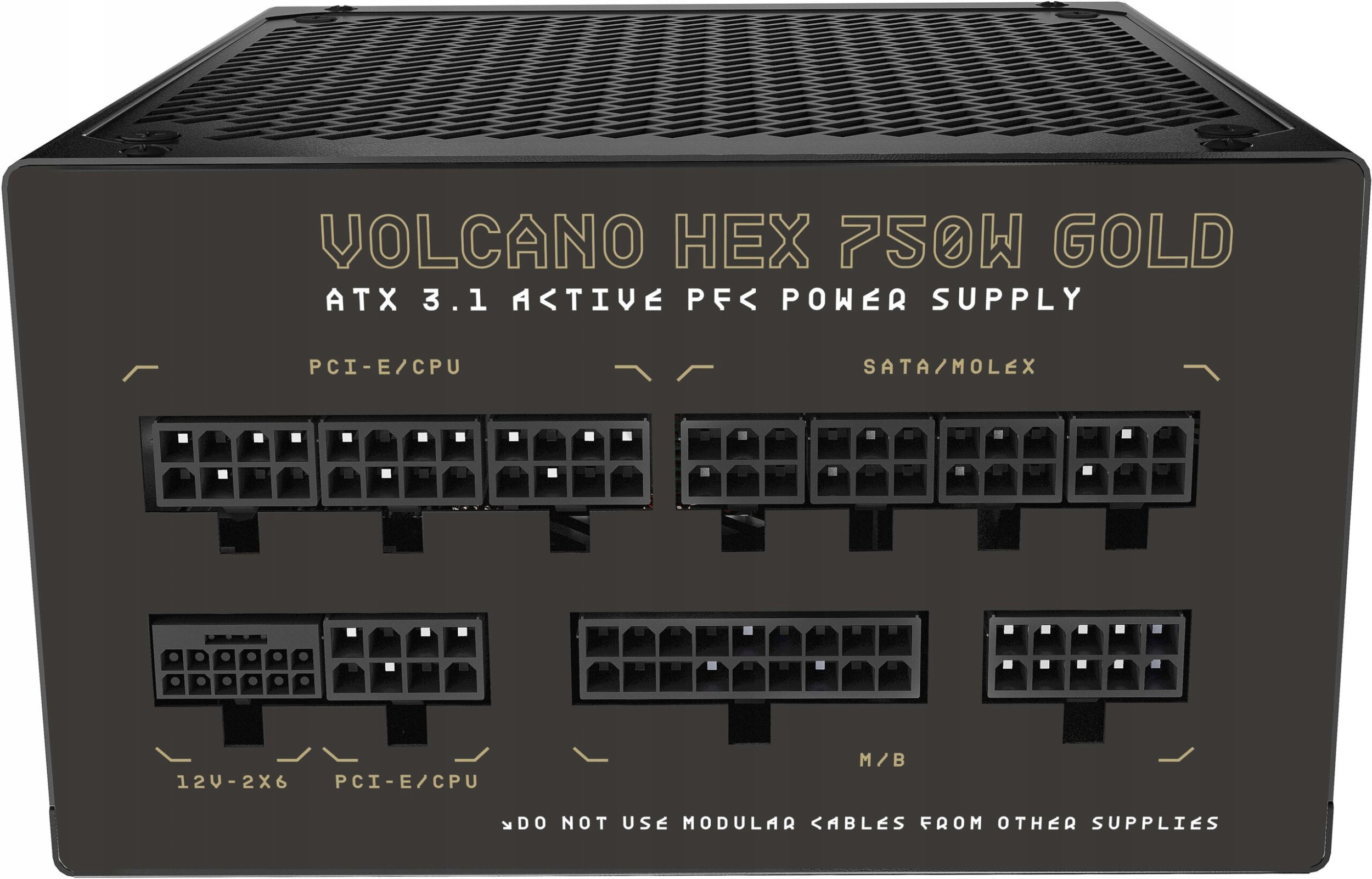 Furnizues energjie Modecom Volcano Hex 750W Gold ATX 3.1, 80 Plus Gold, modular, i zi