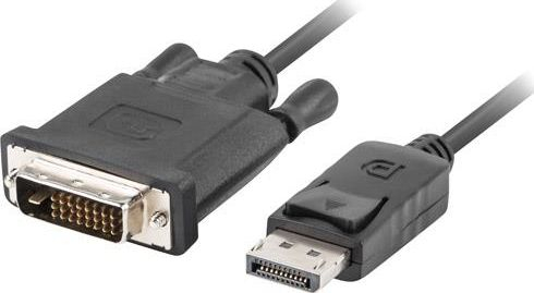 Kabllo Lanberg DisplayPort në DVI-D, 1 m, ngjyrë e zezë