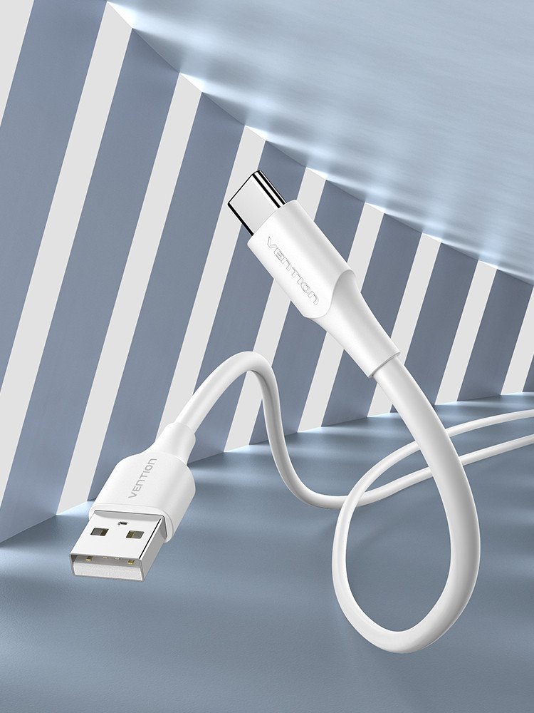 Kabllo USB në USB C Vention, 1.5 m, 3A, e bardhë
