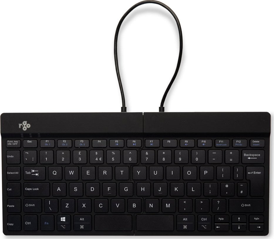 Tastierë R-GO Tools, wireless, UK, e zezë