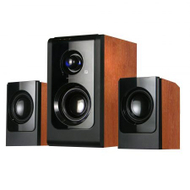 Kutia akustike 2.1 Serioux SoundBoost HT2100C, 16W RMS, dru, ngjyrë qershie
