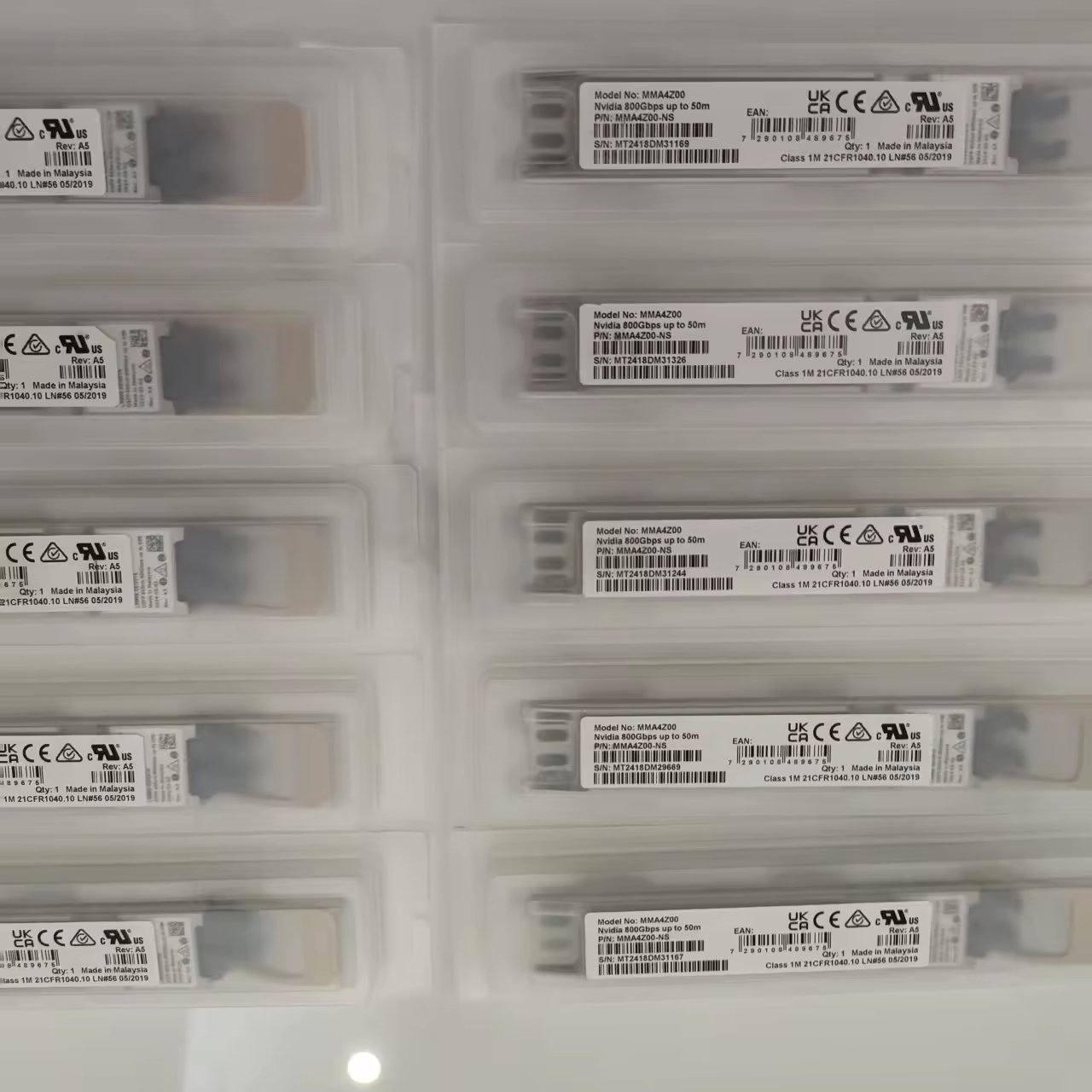 Modul transceiver QSFP MMA4Z00-NS, 400Gb LAN, 30m, multi mode