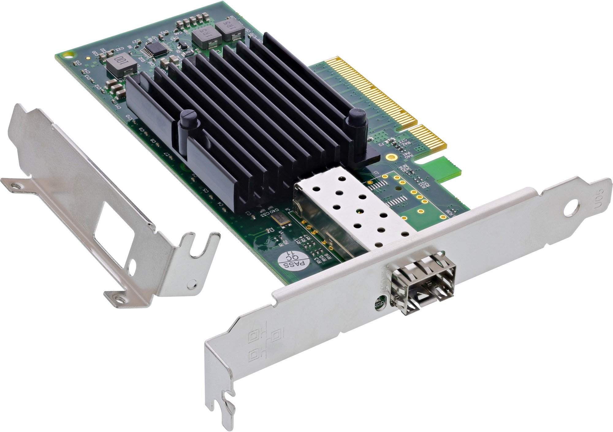 Kartë rrjeti InLine 10 Gigabit, 1x SFP+, PCIe x8, e zezë