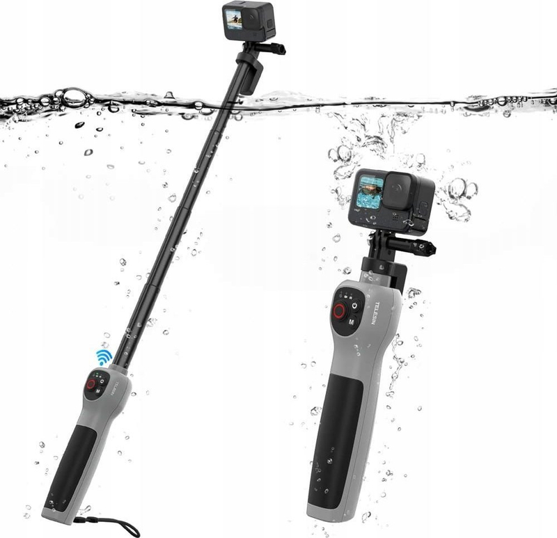 Shkop selfie TELESIN Diving Underwater, 0.85m, i papërshkueshëm nga uji, me telekomandë pa tela për GoPro Hero 8 9 10 11 12