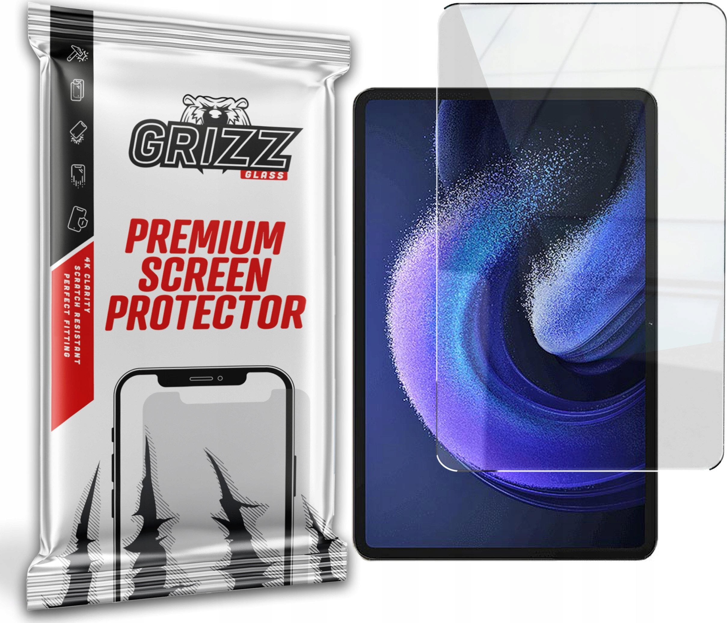 Xham mbrojtës GrizzGlass HybridGlass për Xiaomi Pad 6 Pro, hibrid, transparent