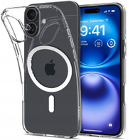Maskë mbrojtëse Spigen Liquid Crystal MagSafe për iPhone 17, transparente, e bardhë