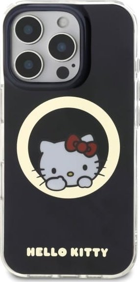 Mbrojtëse telefoni Hello Kitty HKHMP16XHSWKK, për iPhone 16 Pro Max, MagSafe, e zezë