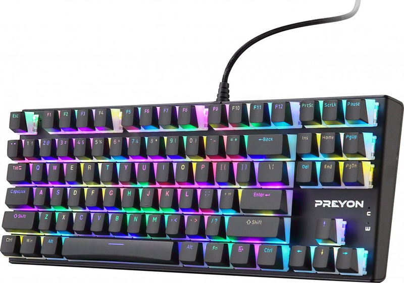 Tastierë PREYON Blue Blitz Claw Gateron, US, e zezë