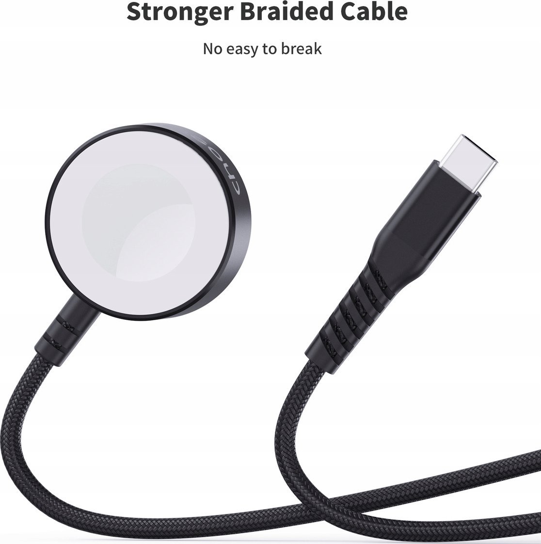 Karikues magnetik për Apple Watch ChoeTech, MFi, USB C, i bardhë