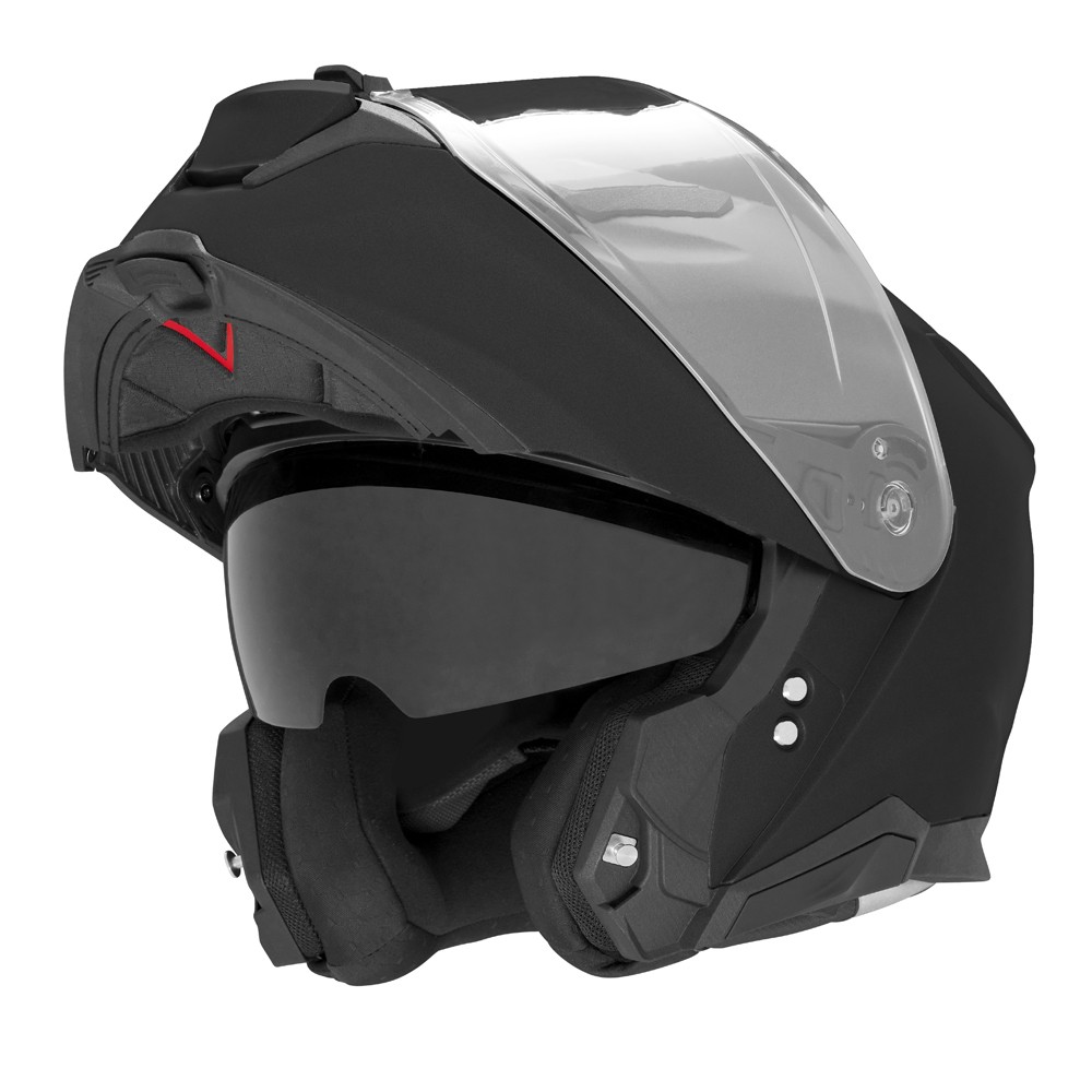 Helmetë modulare Nox N967, polikarbonat, mbushje hipoalergjike, gri