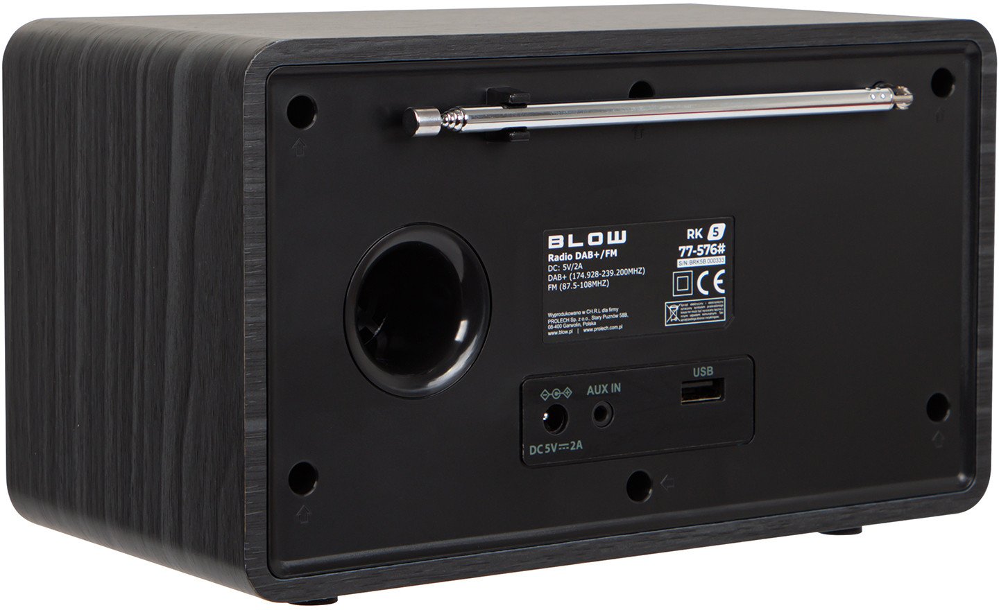 Radio digjitale Denver RK5, FM DAB+, Bluetooth, ekran 2.4", e zezë