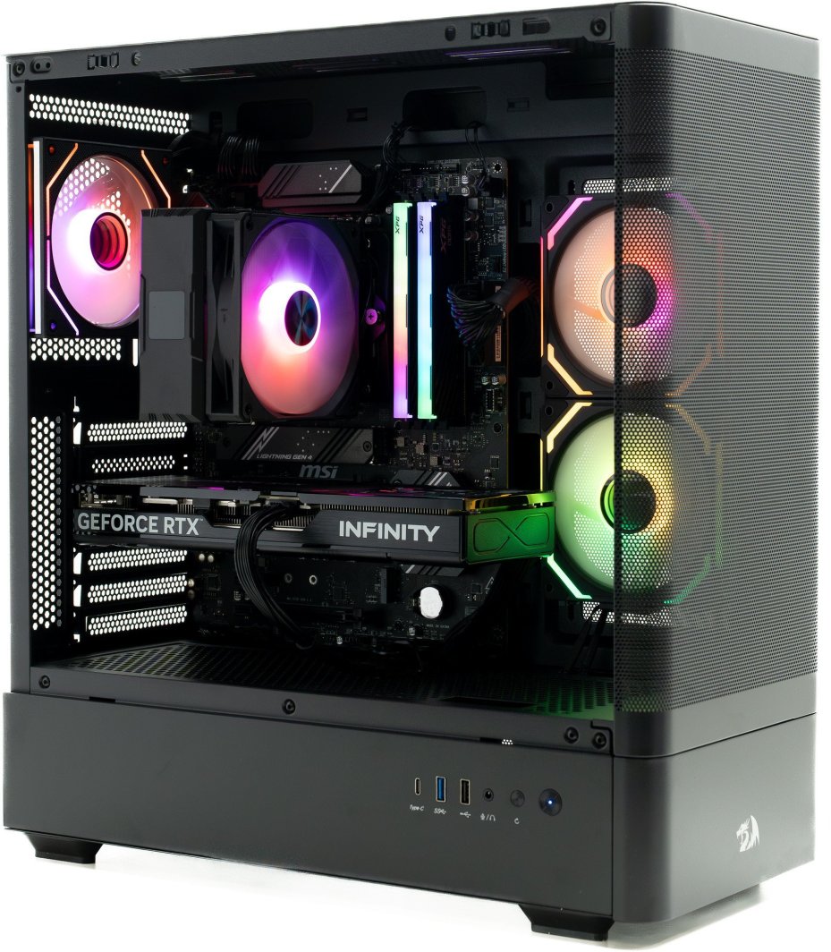 Kompjuter Morele Obsidian PRIME, Ryzen 5 7600, RTX 5070 Ti, i zi