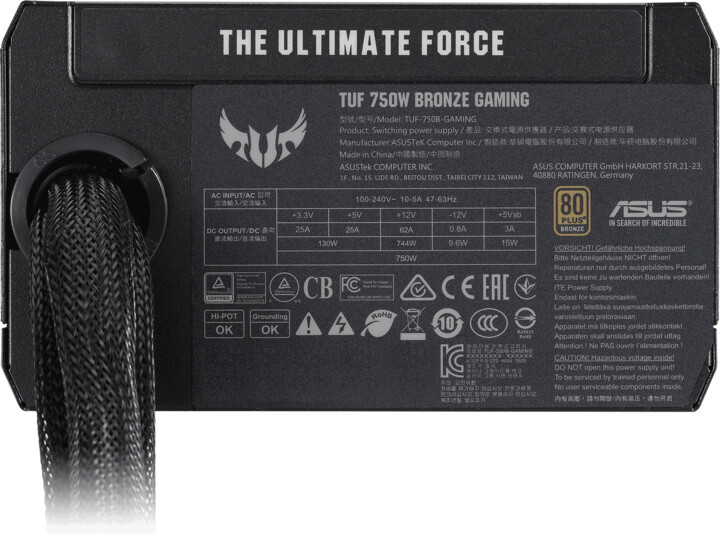 Burim energjie Asus TUF Gaming Bronze 90YE00D0-B0NA00 , 750W 3
