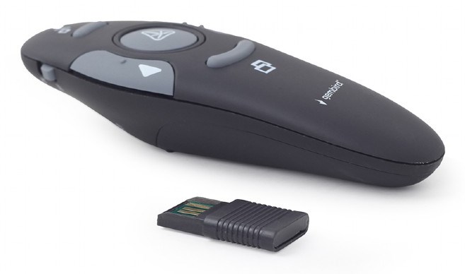 Prezantuese me laser Gembird WP-L-01, wireless, me USB, e zezë