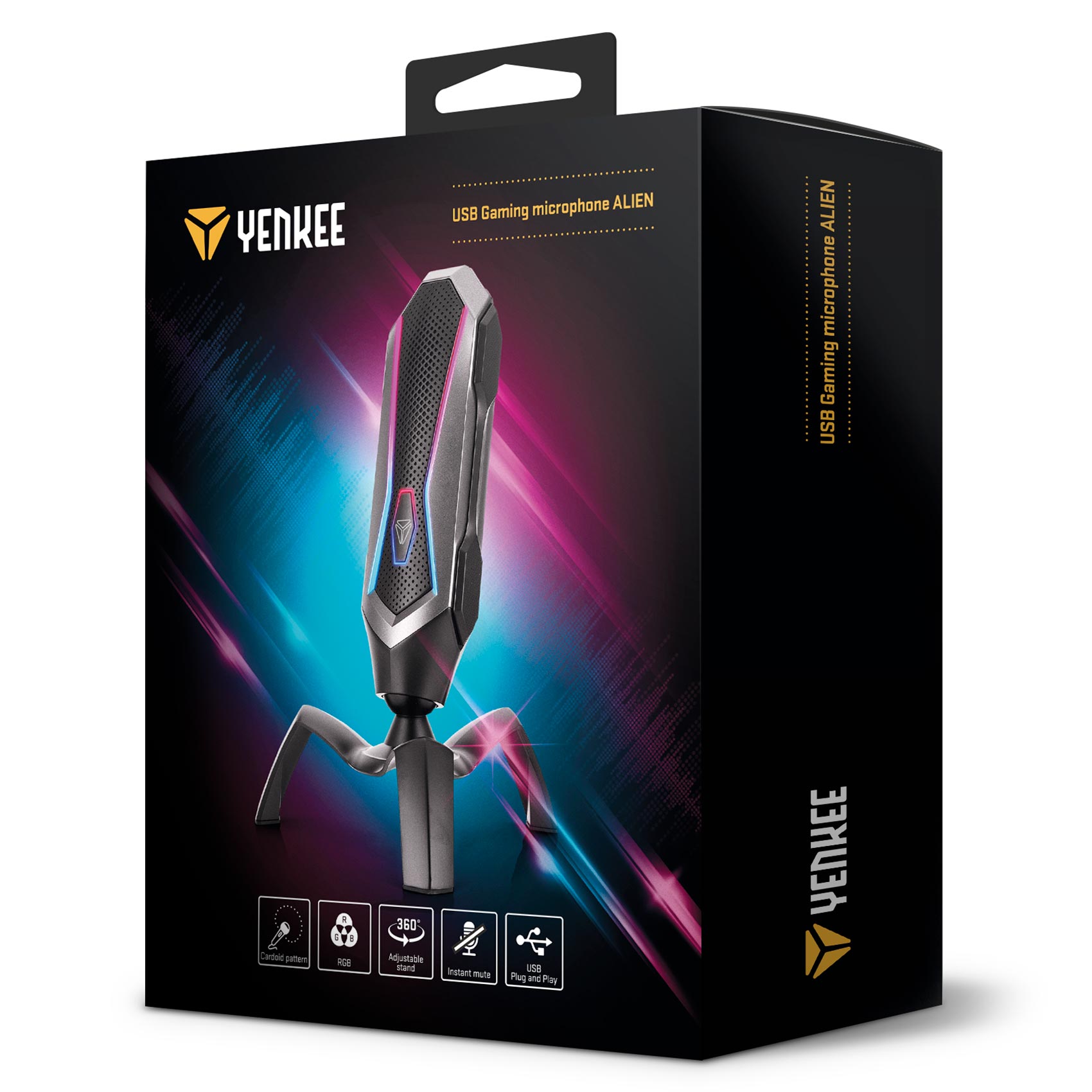 Mikrofon YENKEE YMC 1060 ALIEN - USB, e zezë
