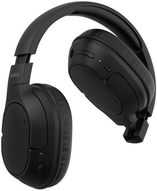 Слушалки Belkin AUD009HQBK, безжични, блутут, USB C, црни