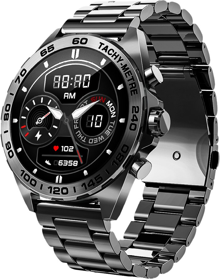 Ora inteligjente Beafon SmartWatch 501, ekran AMOLED, trup metalik, e zezë