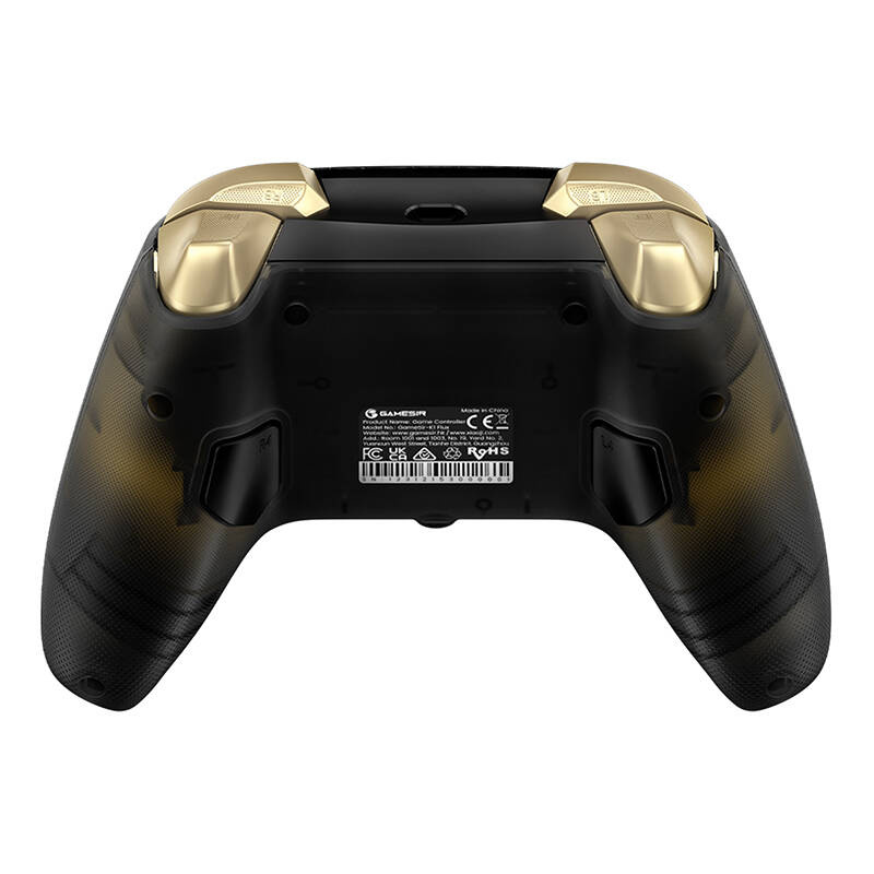 Gamepad Gamesir Kaleid Flux, me kabllo, RGB, transparent i zi