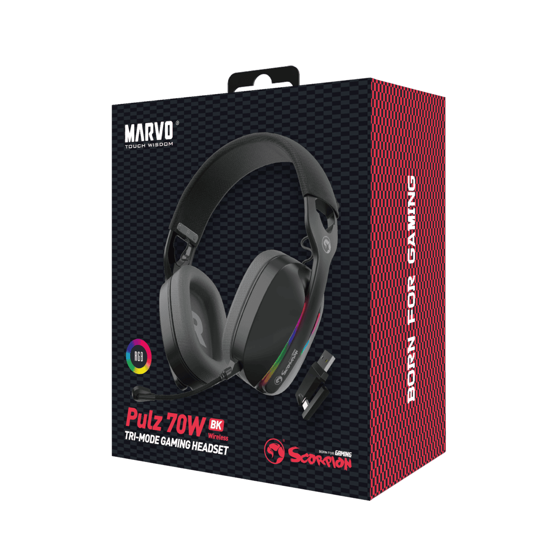 Kufje Me Bluetooth MARVO HG9086W BK
