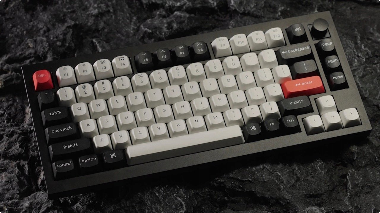 Tastierë mekanike Keychron Q1 HE Wireless, 75%, RGB, Carbon Black