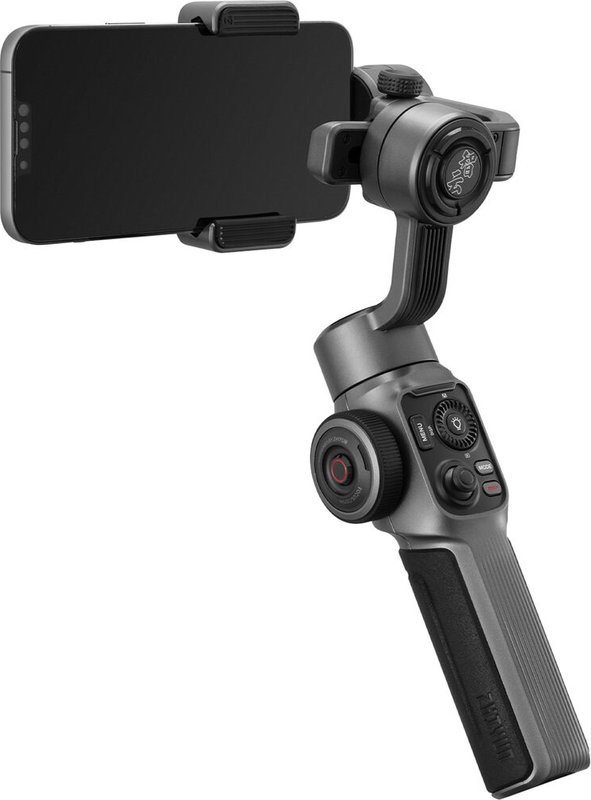 Gimbal për smartphone Zhiyun Smooth 5S Combo, 3 aksesh, me dritë LED, gri