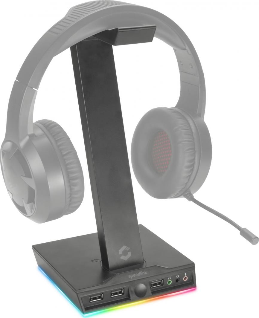 Mbajtëse për kufje Speedlink Excello, RGB, e zezë