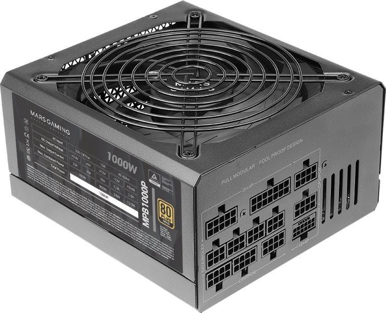 Kasa kompjuteri Tacens TACMARS MPB1000P, ATX, e zezë
