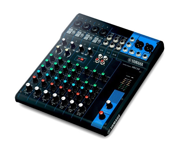Mikser audio Yamaha MG10, 10 kanale, analog, blu