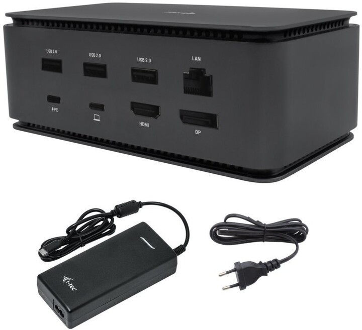 [OUTLET] Docking station i-tec USB4 Dual, 4K HDMI, DP, PD 80W + karikues universal i-tec 112 W