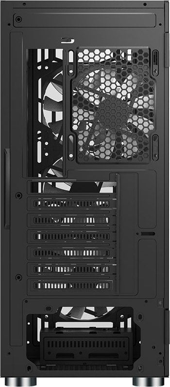 Kasë Montech X3 TG RGB, e zezë, Midi Tower