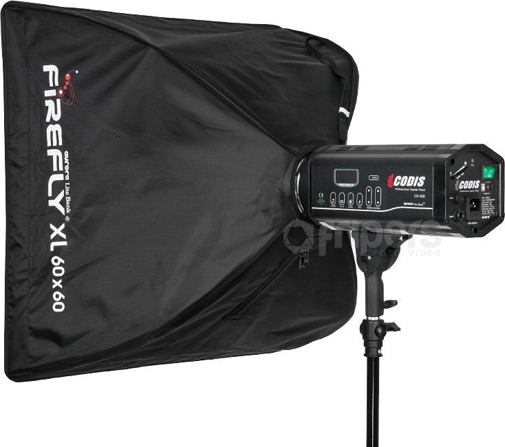 Softbox palosës Aurora Firefly XL FXL 66S BW, 60 x 60 cm, për Aurora Bowens, i zi