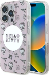 Futrollë për telefon Hello Kitty HKHMP16LHAOPP, iPhone 16 Pro 6.3", MagSafe, rozë
