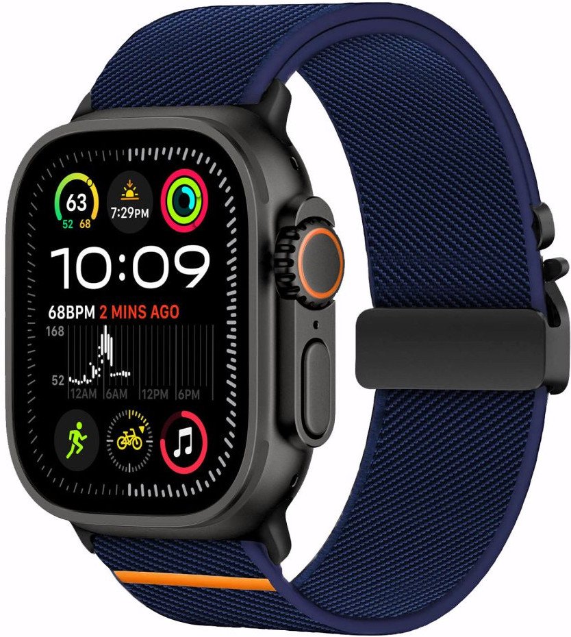 Rrip ore Tech-Protect Nylon Clasp për Apple Watch Series 5-10 SE Ultra, 44-49mm, navy