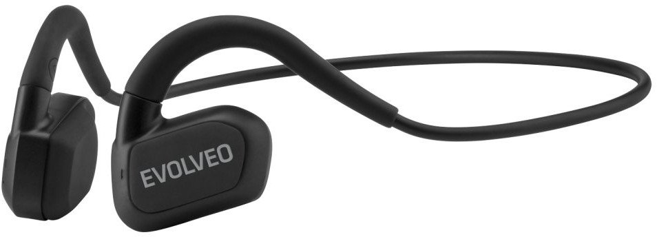 Бежични слушалки EVOLVEO BonePro, пренос преку коска, 32GB MP3, црни