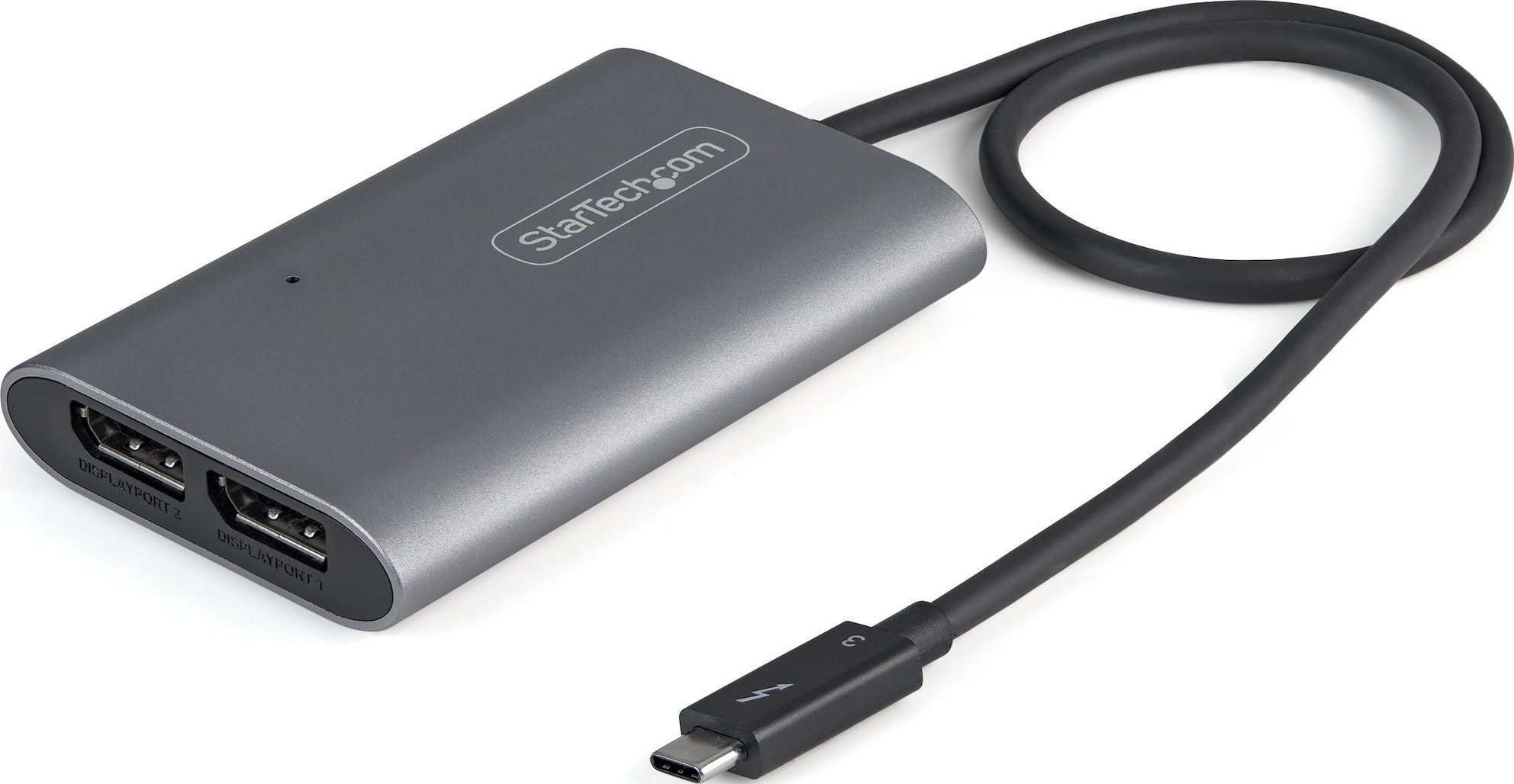 Përshtatës Thunderbolt StarTech.com, 2x DisplayPort 1.4, 8K ose 2x 4K, i zi