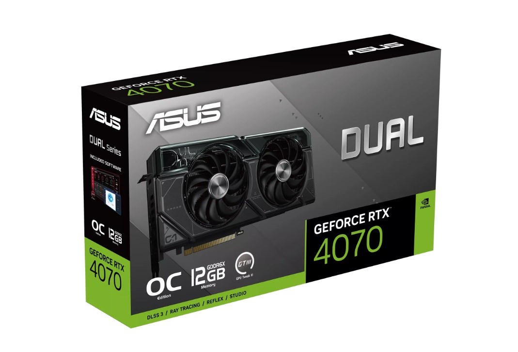 Kartë grafike ASUS Dual NVIDIA GeForce RTX 4070, OC, 12 GB GDDR6