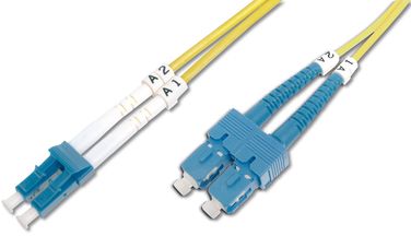 Kabllo rrjeti fiber optik Digitus, single-mode, OM 3, LC - SC, 1m 