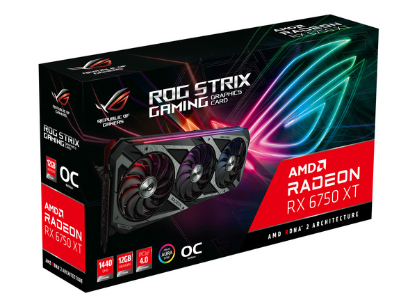 Kartelë grafike ASUS (ROG-STRIX-RX6750XT-O12G-GAMING), AMD Radeon RX 6750 XT, 12GB GDDR6