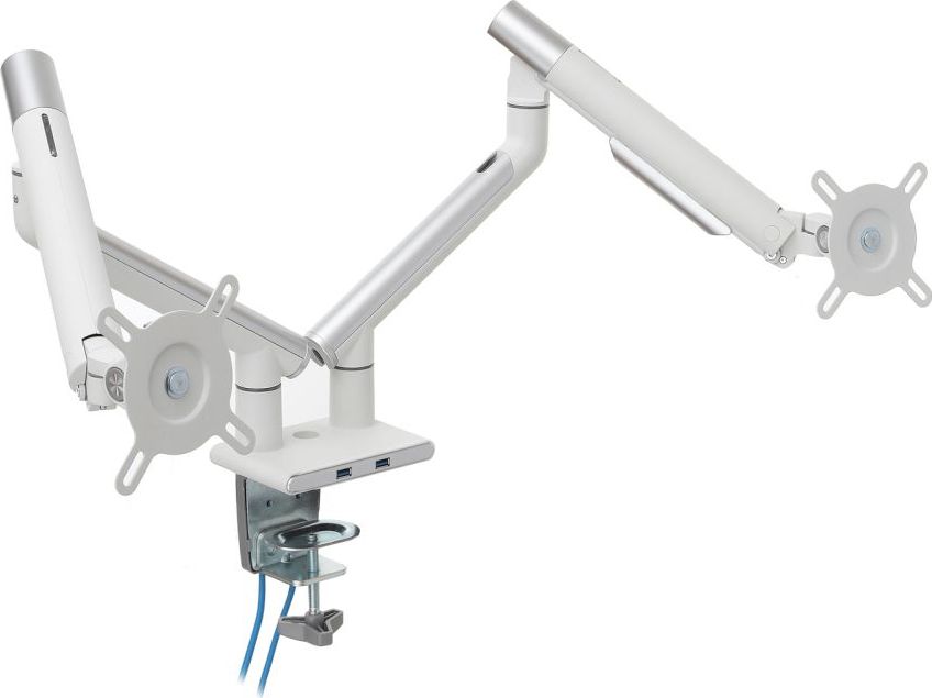 Mbajtës tavoline për dy monitorë Art RAMM L-20GD, 17"-32", sustë gazi, i zi