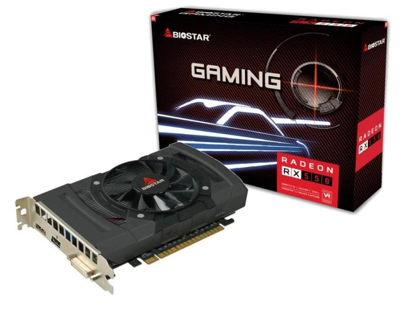 Kartë grafike Biostar Radeon RX 550, 4GB GDDR5, PCIe, e zezë