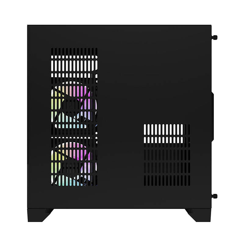 Kuti kompjuterike DarkFlash FT350 Mini Tower, M ATX ITX, 5 ventilatorë ARGB, e zezë