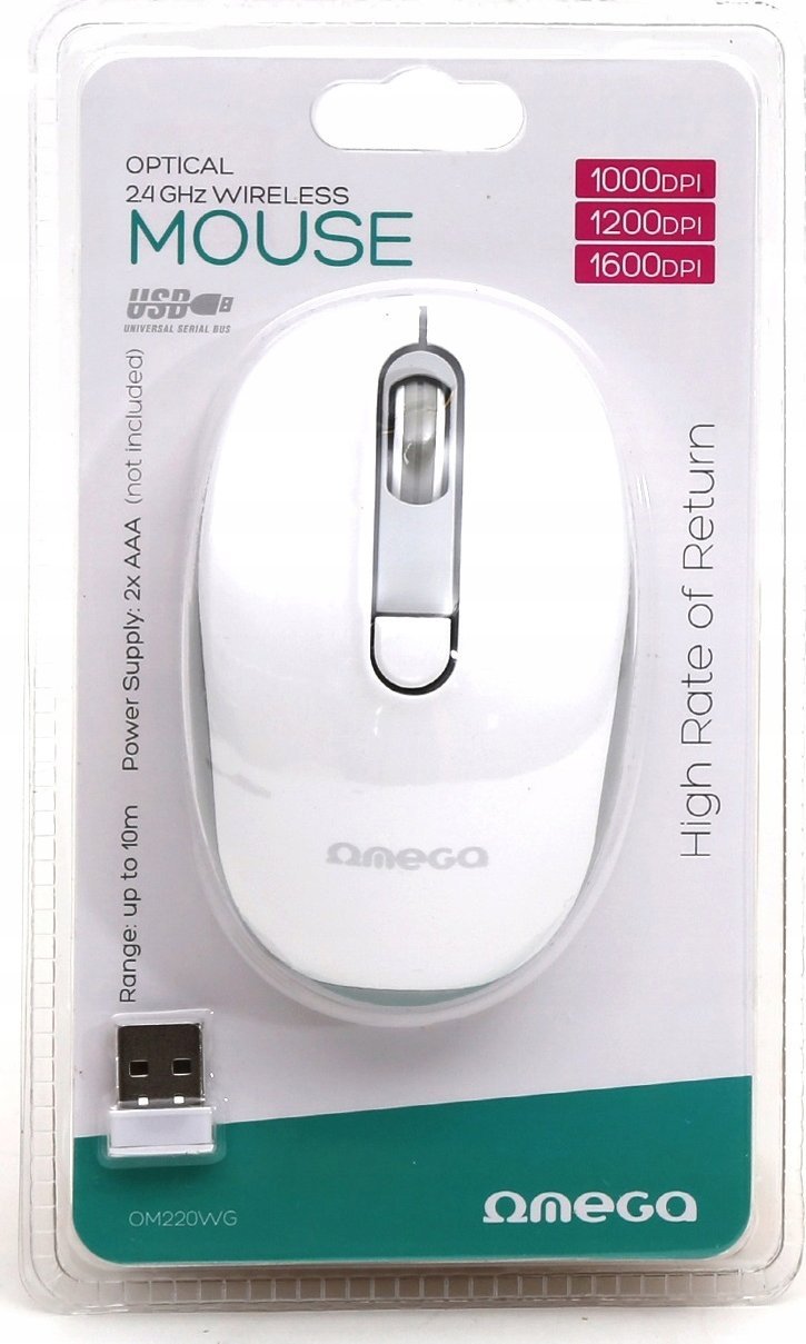 Maus pa kabllo Omega OM-220, 2.4GHz, DPI i rregullueshëm, i zi